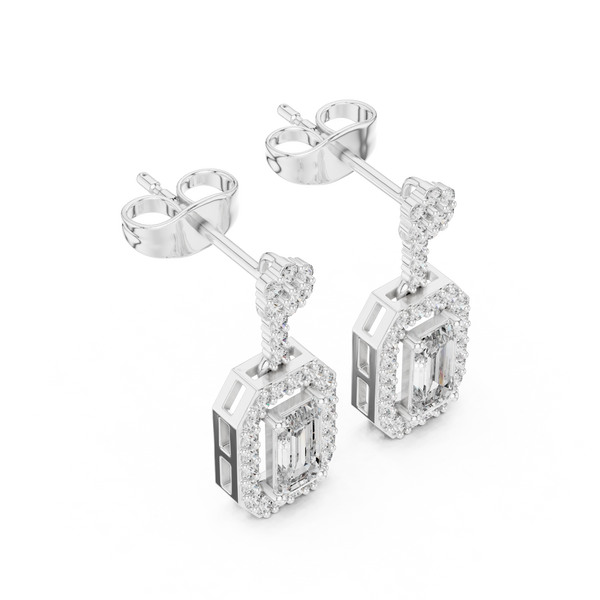 Regal Crown lab grown diamond earring
