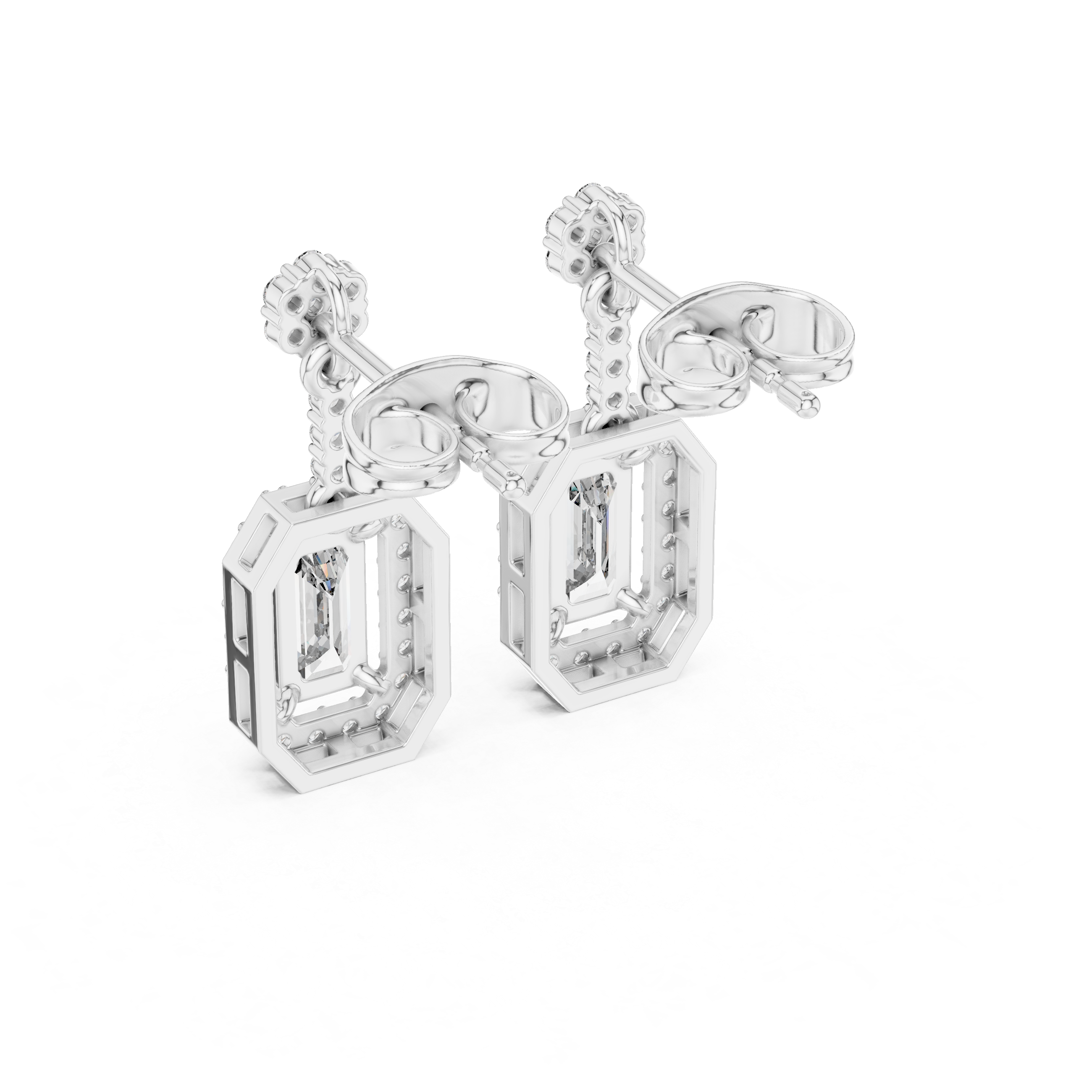 Regal Crown lab grown diamond earring