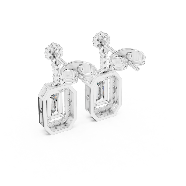 Regal Crown lab grown diamond earring