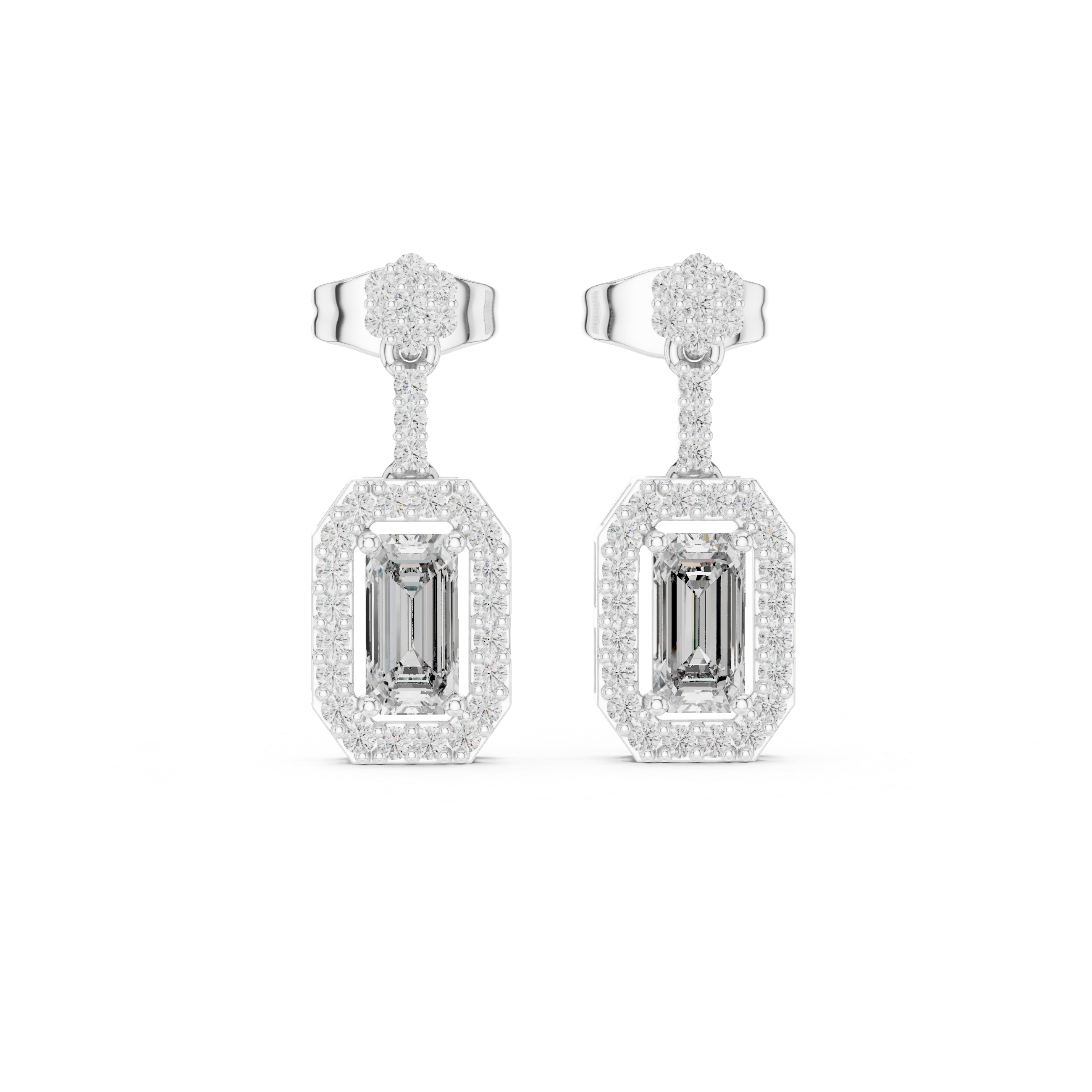Regal Crown lab grown diamond earring
