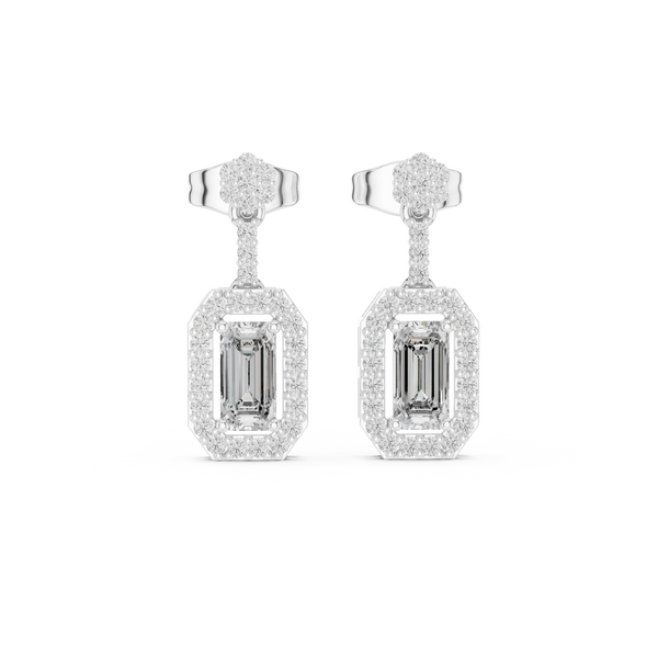Regal Crown lab grown diamond earring