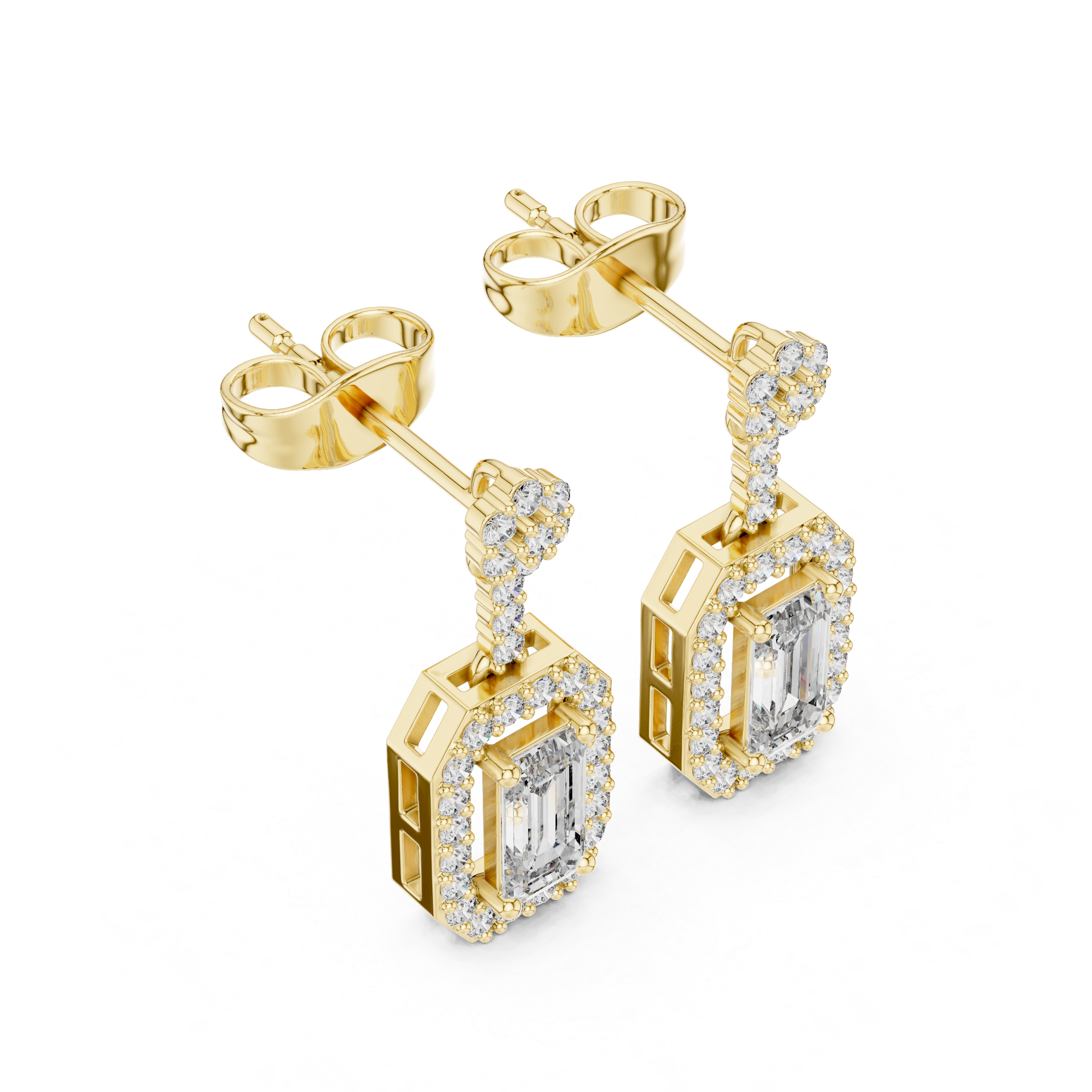 Regal Crown lab grown diamond earring