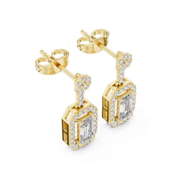 Regal Crown lab grown diamond earring