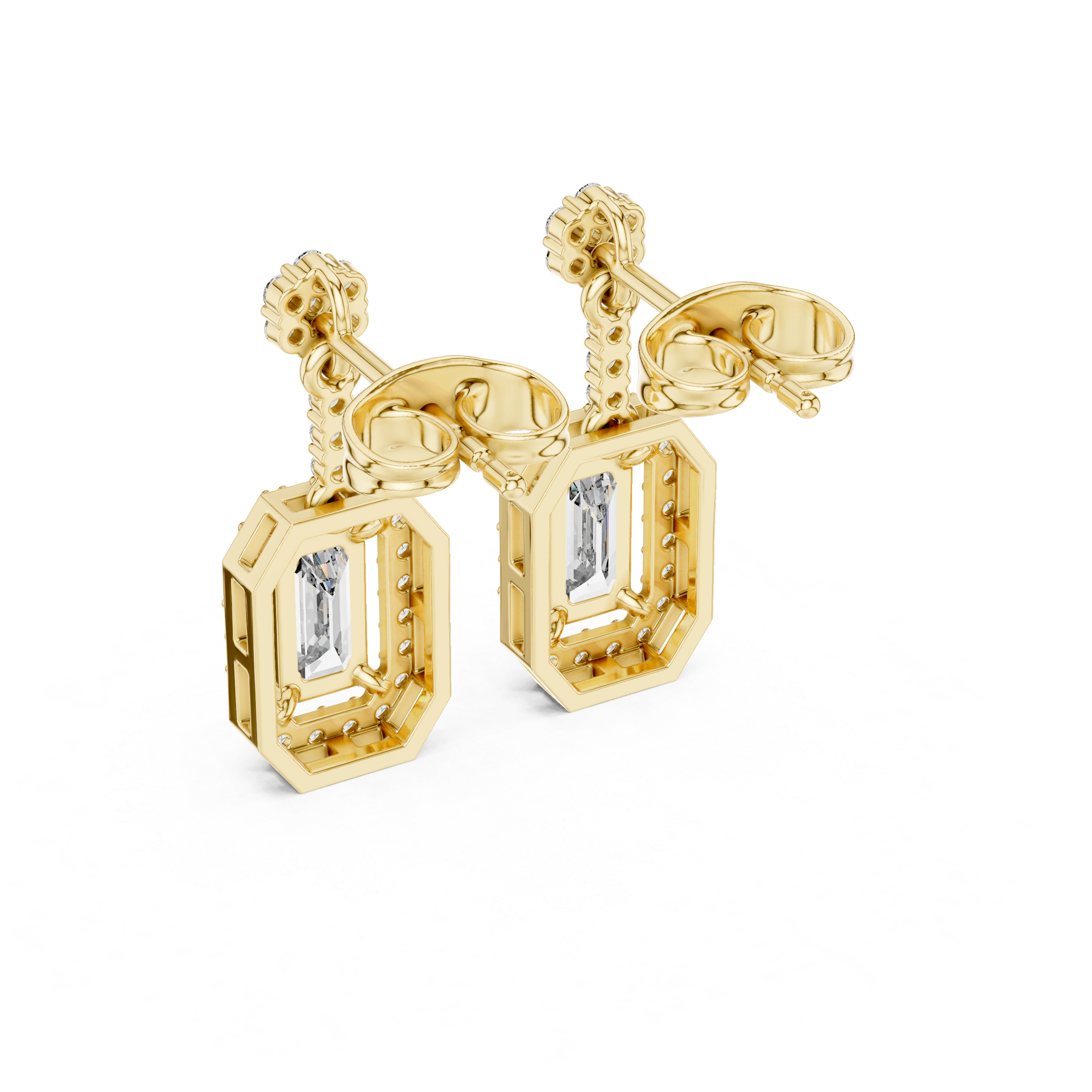 Regal Crown lab grown diamond earring