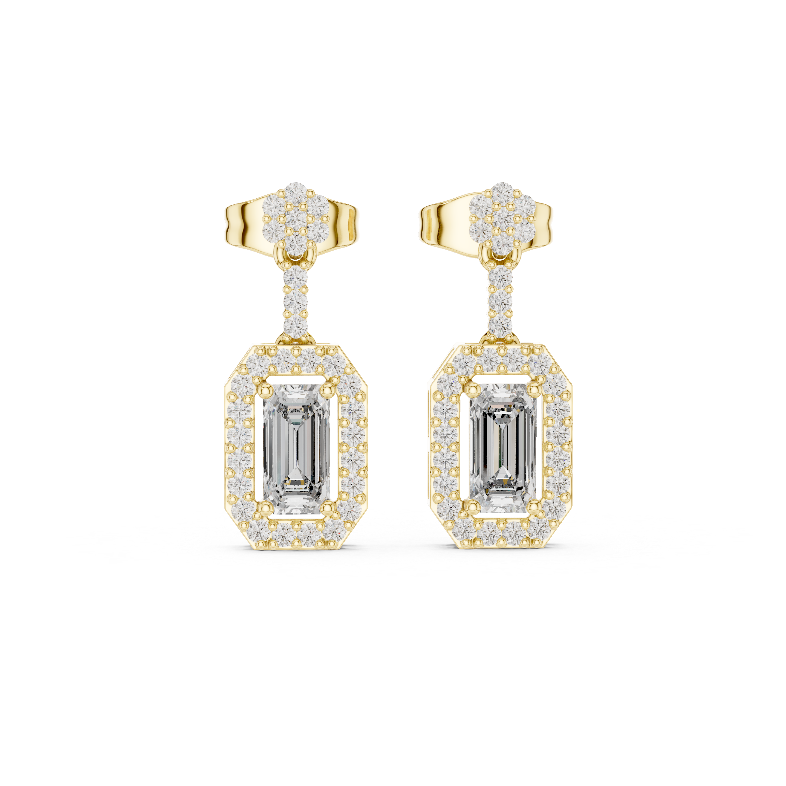 Regal Crown lab grown diamond earring