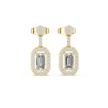 Regal Crown lab grown diamond earring