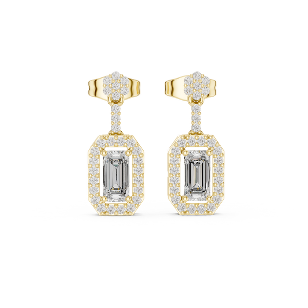 Regal Crown lab grown diamond earring