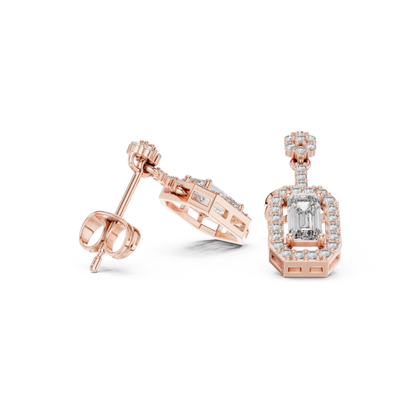 Regal Crown lab grown diamond earring