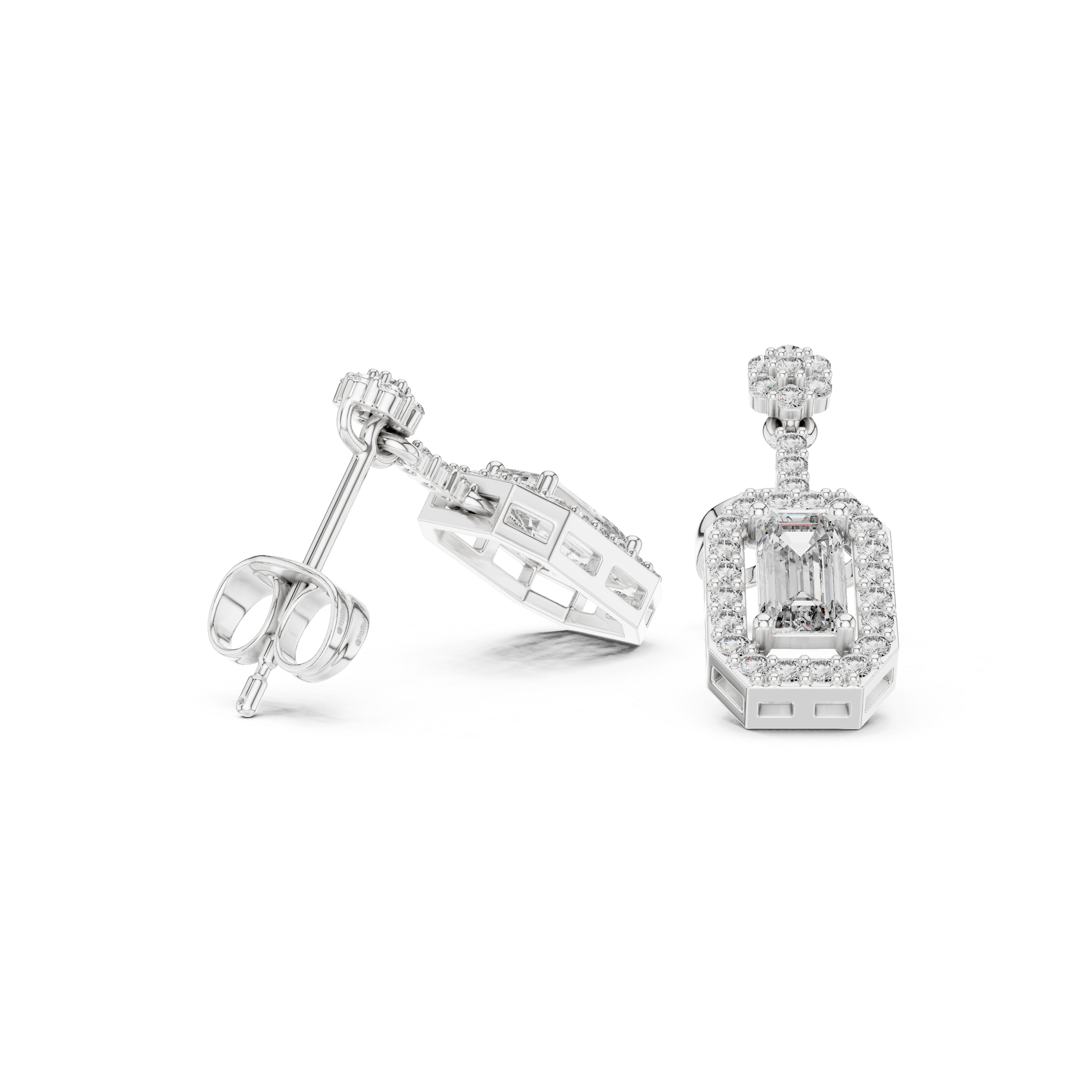 Regal Crown lab grown diamond earring