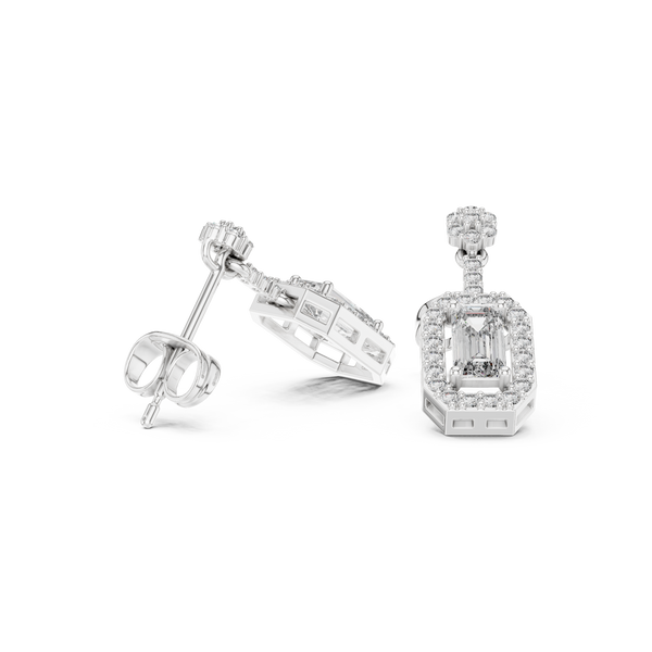 Regal Crown lab grown diamond earring