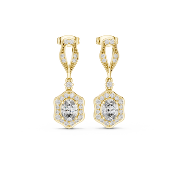 Chic Chevron lab grown diamond earring