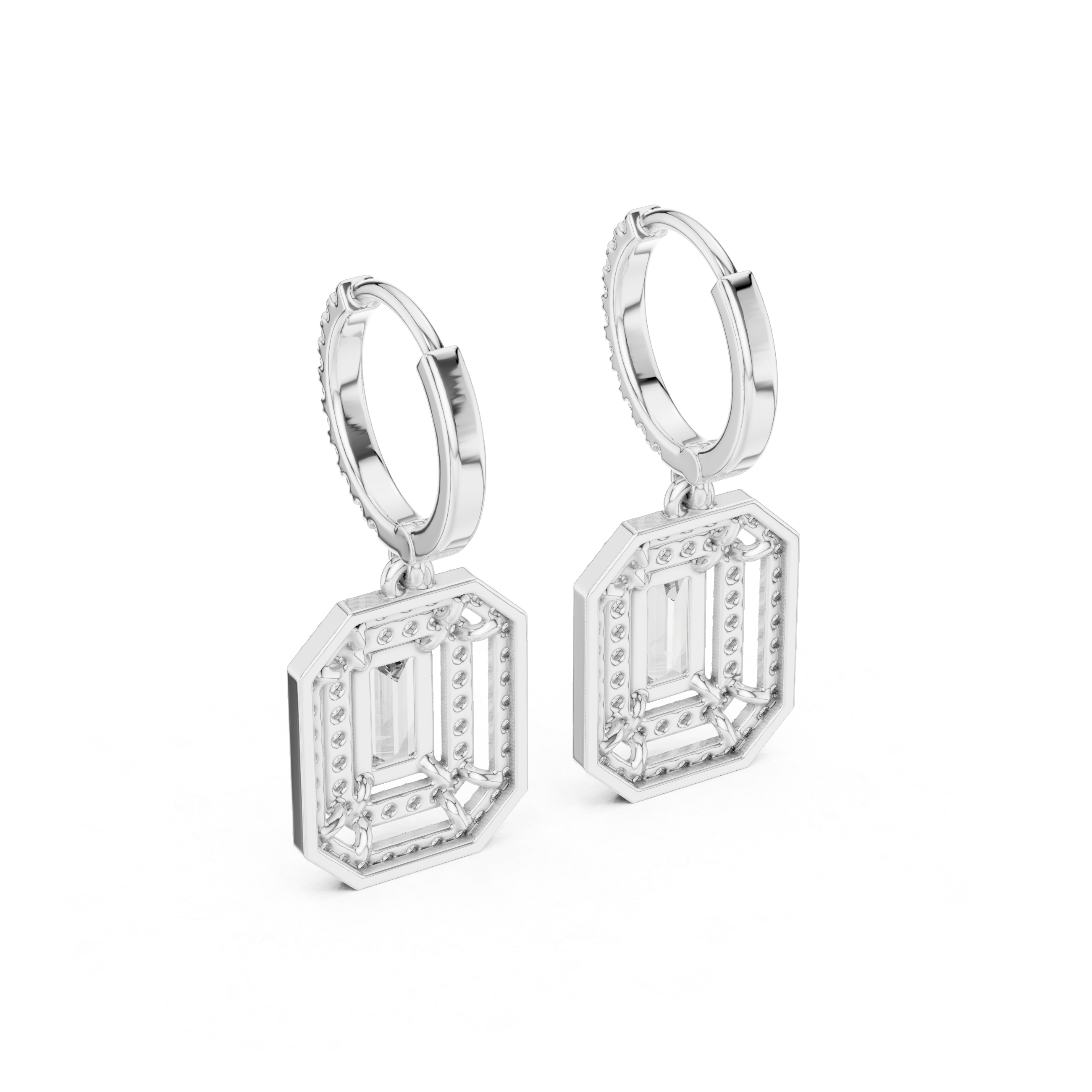 Royal Tiara lab grown diamond earring