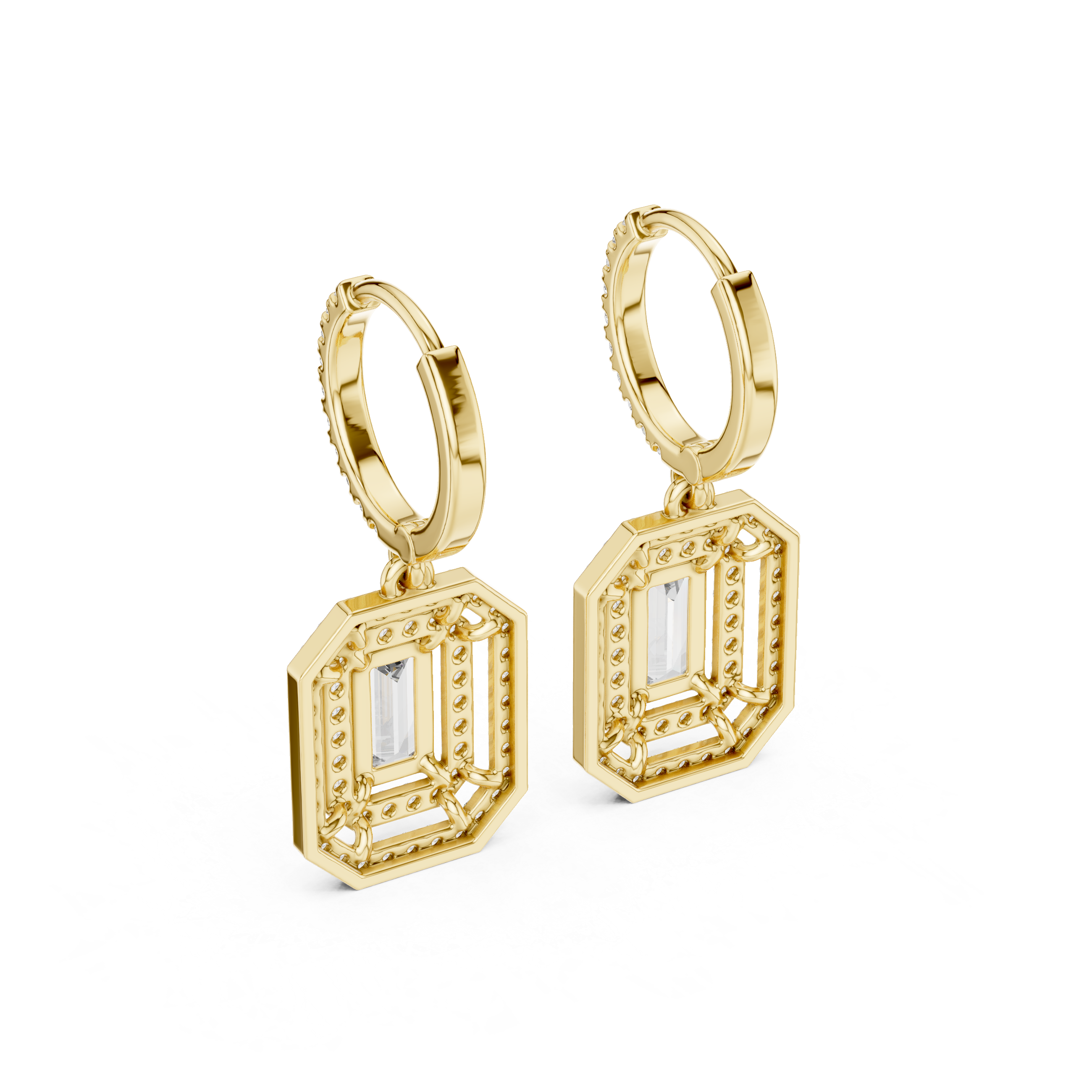Royal Tiara lab grown diamond earring