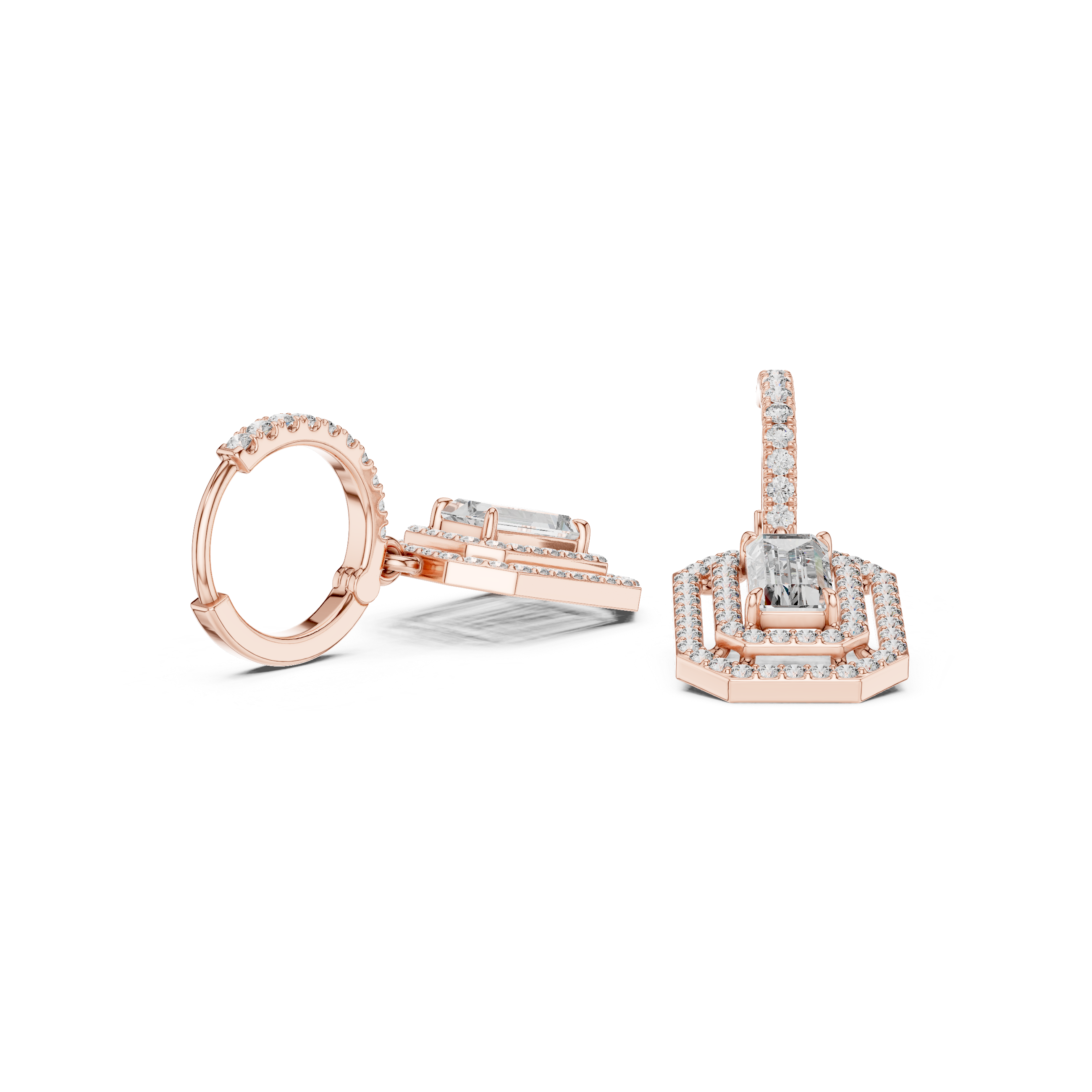 Royal Tiara lab grown diamond earring