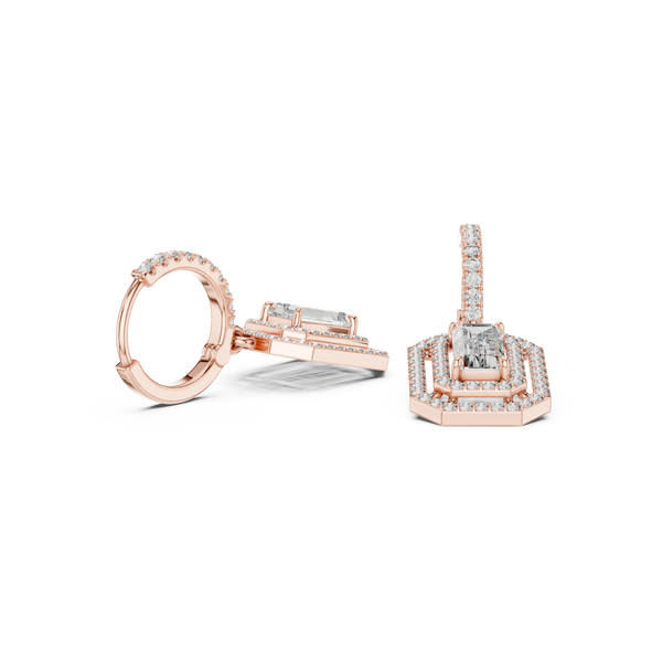 Royal Tiara lab grown diamond earring