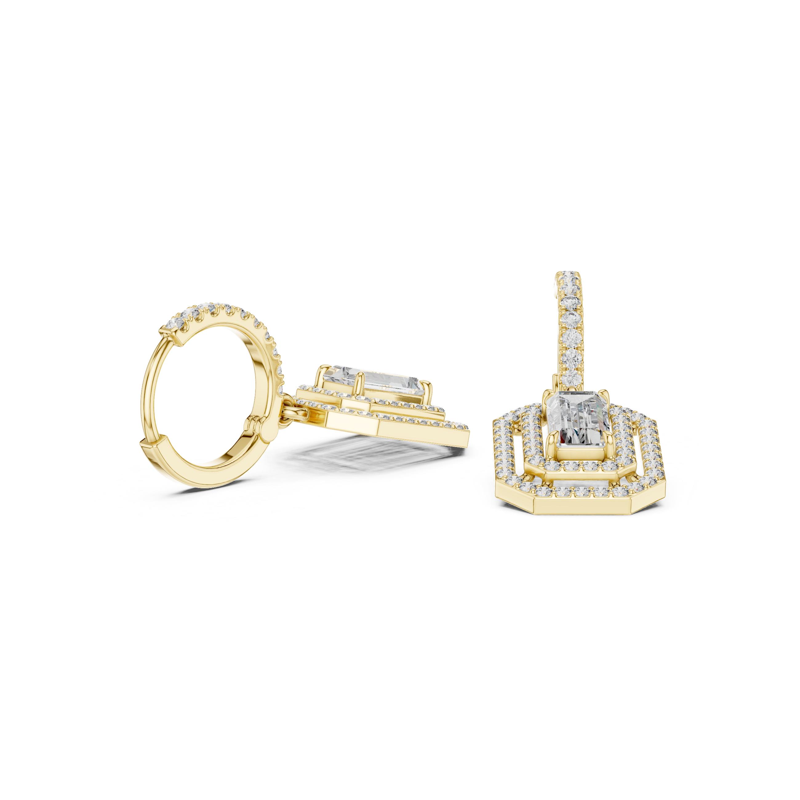 Royal Tiara lab grown diamond earring