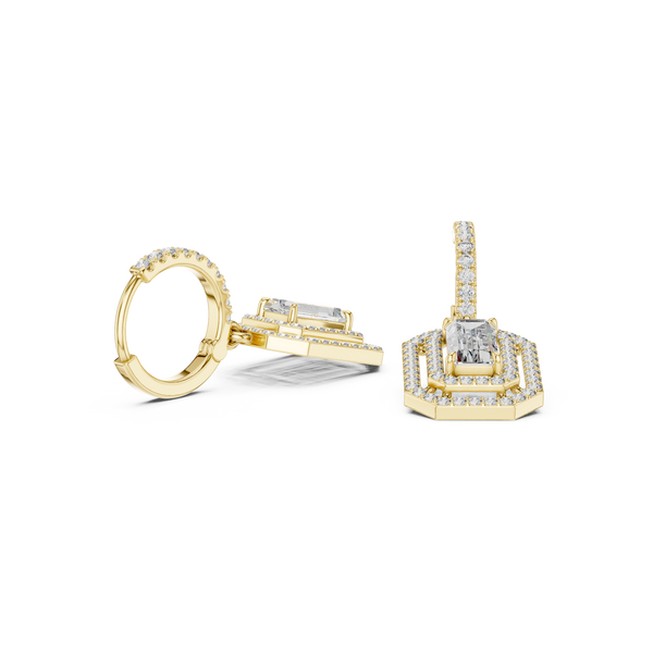 Royal Tiara lab grown diamond earring
