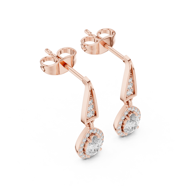 Radiant Star lab grown diamond earring
