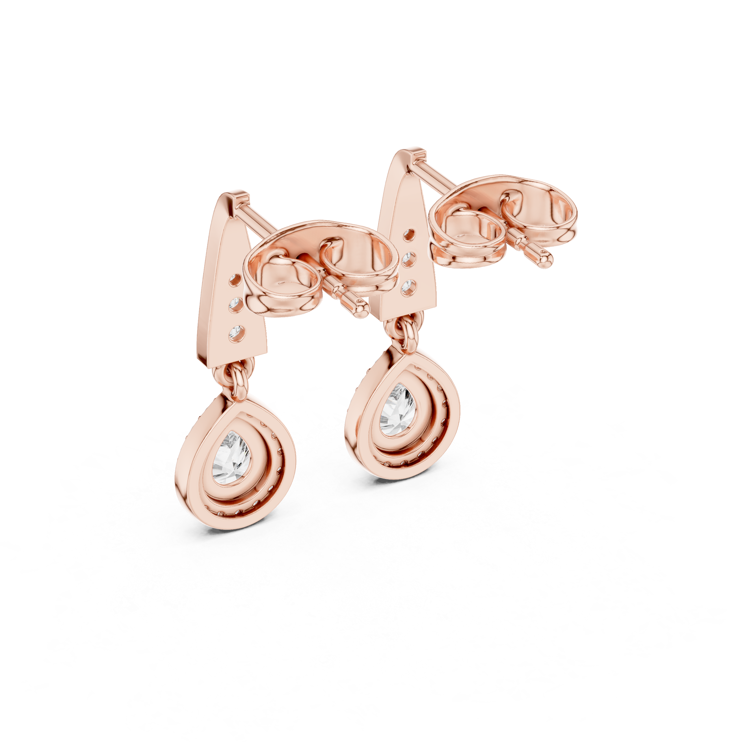 Radiant Star lab grown diamond earring