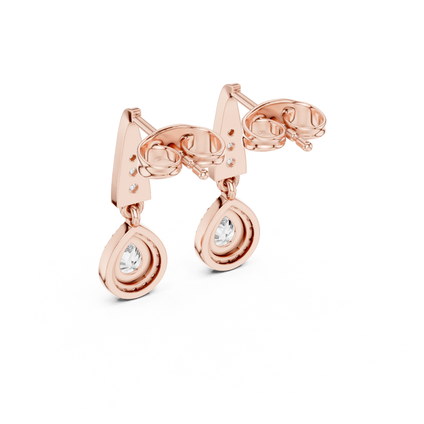 Radiant Star lab grown diamond earring