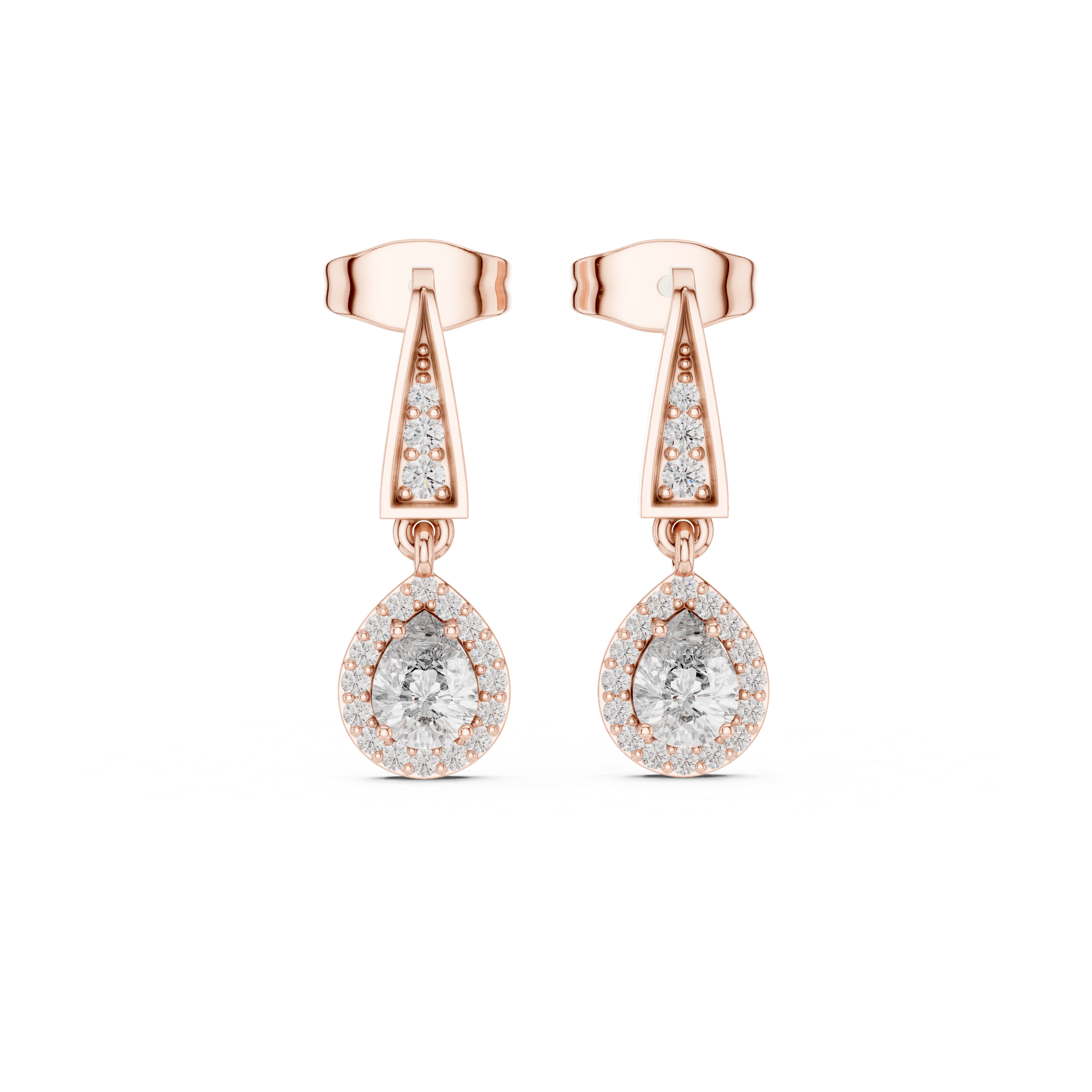 Radiant Star lab grown diamond earring