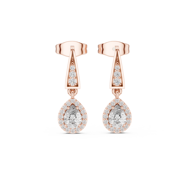 Radiant Star lab grown diamond earring