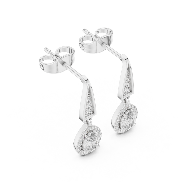 Radiant Star lab grown diamond earring