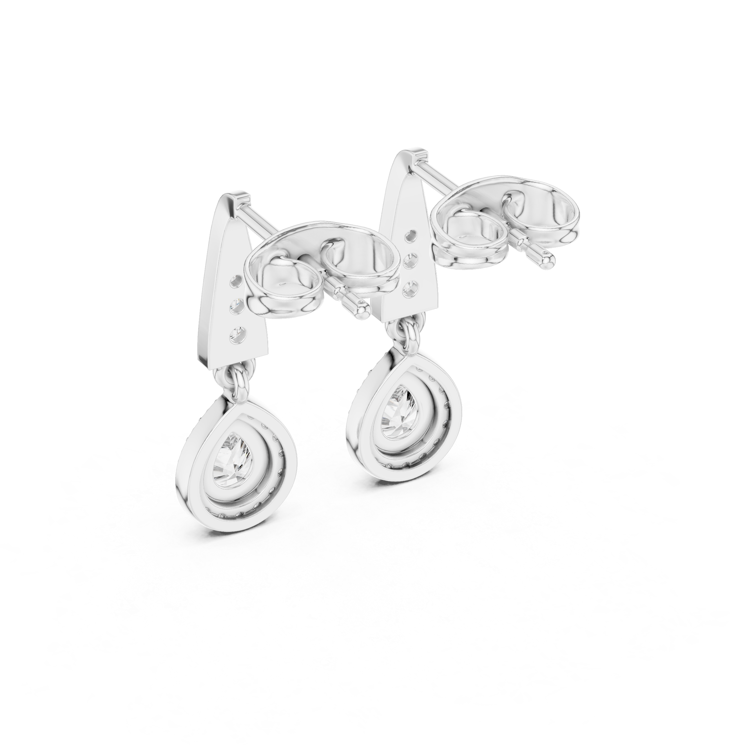 Radiant Star lab grown diamond earring