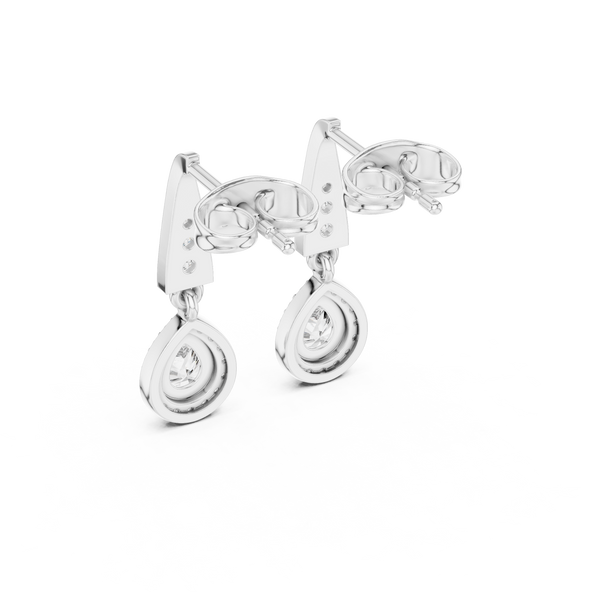 Radiant Star lab grown diamond earring