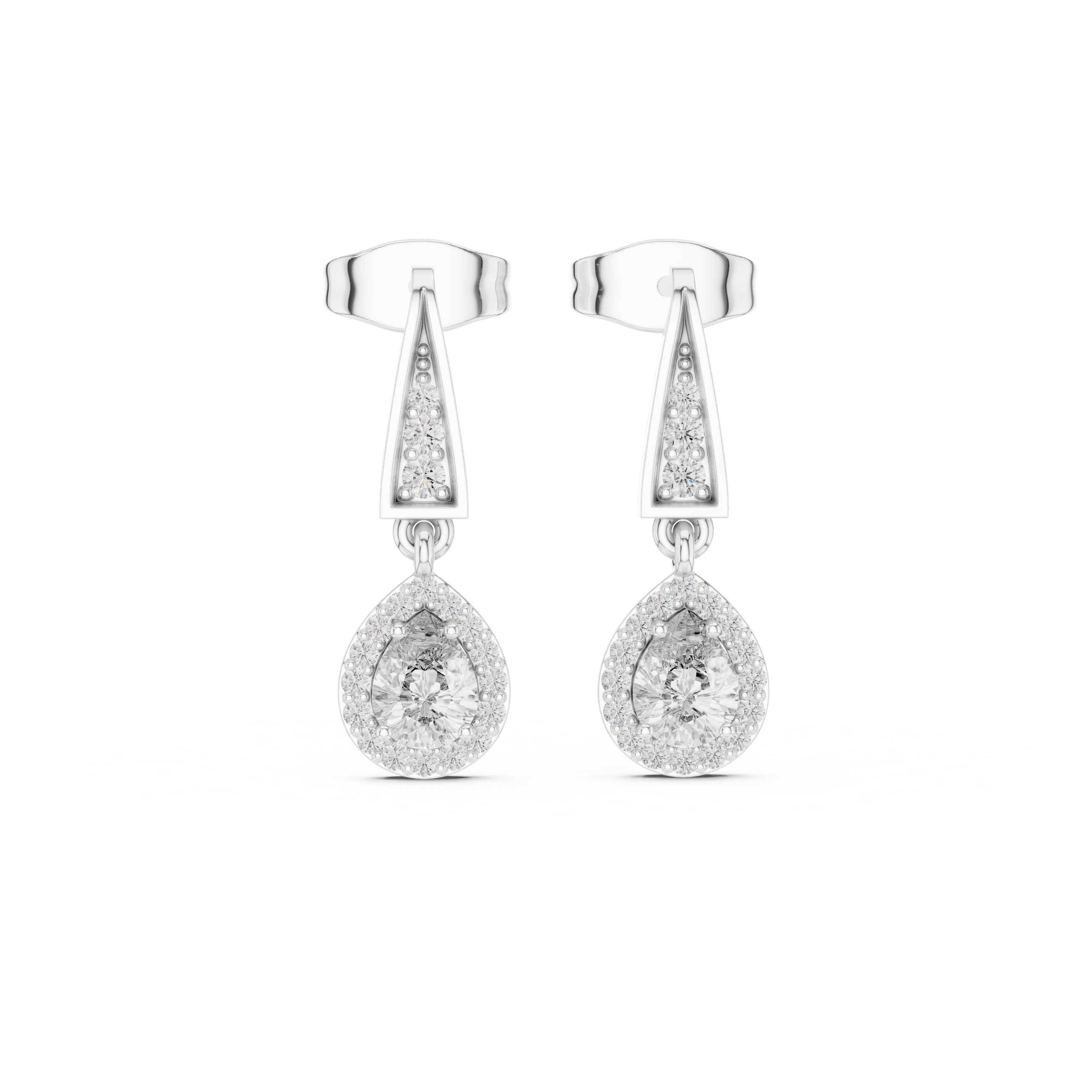 Radiant Star lab grown diamond earring