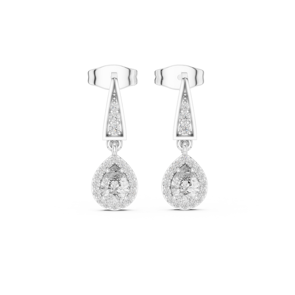 Radiant Star lab grown diamond earring