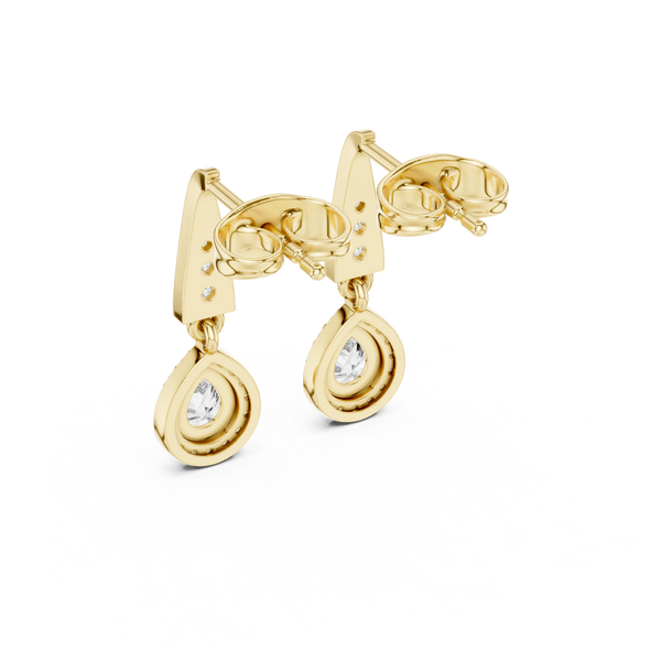 Radiant Star lab grown diamond earring
