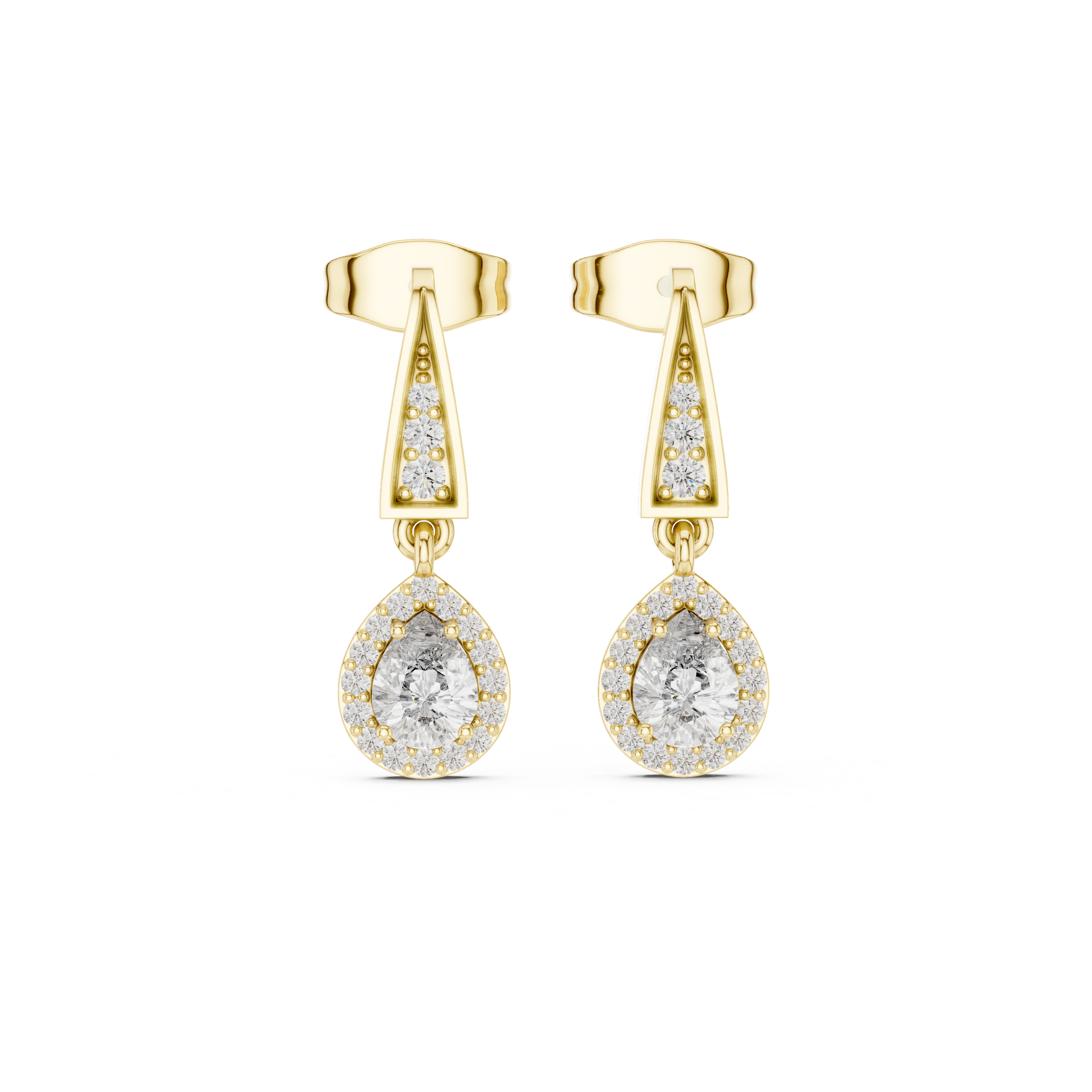 Radiant Star lab grown diamond earring