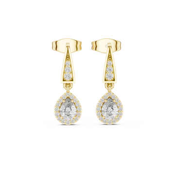 Radiant Star lab grown diamond earring