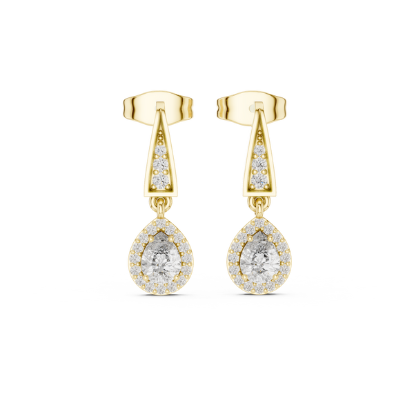 Radiant Star lab grown diamond earring