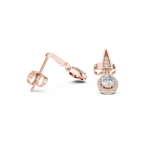 Radiant Star lab grown diamond earring