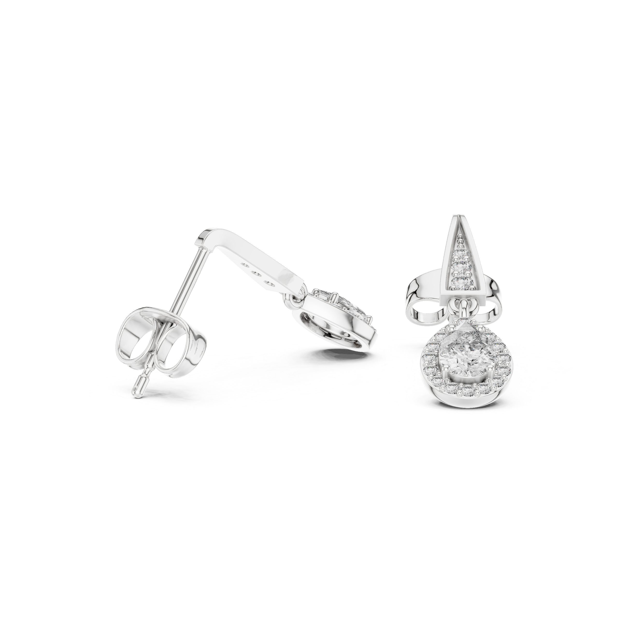 Radiant Star lab grown diamond earring