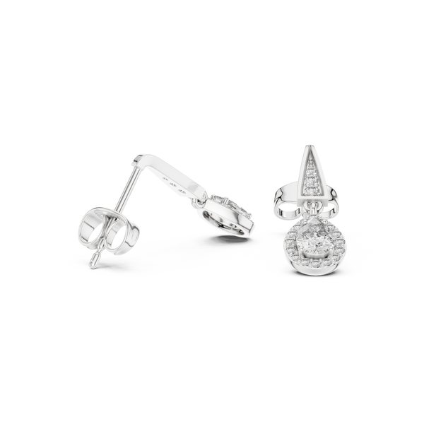Radiant Star lab grown diamond earring