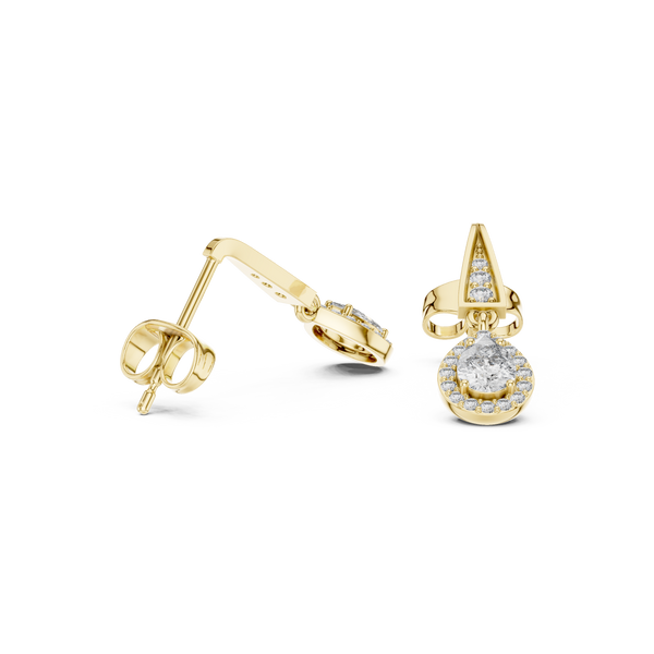 Radiant Star lab grown diamond earring