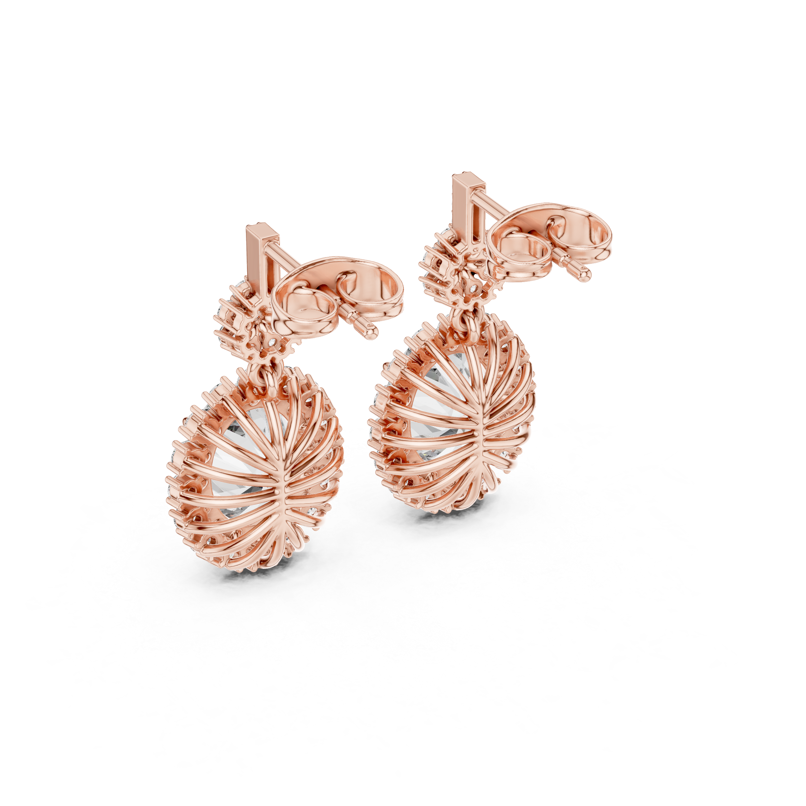 Elegant Halo lab grown diamond earring