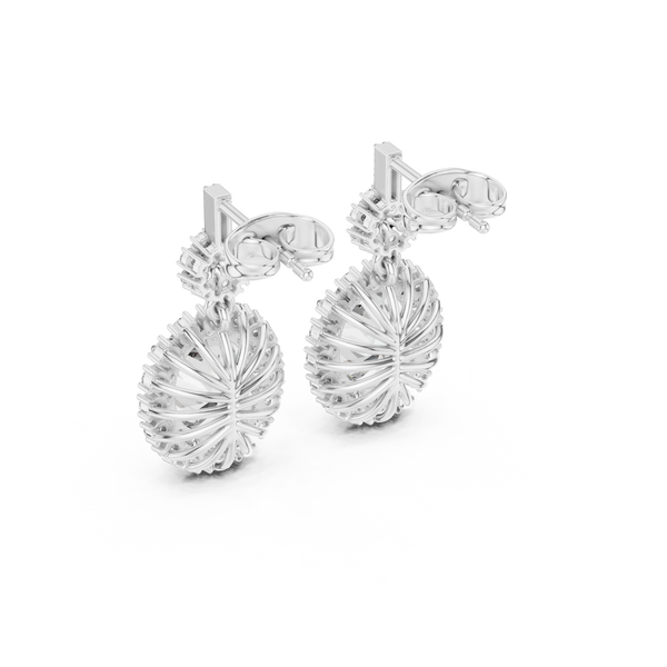Elegant Halo lab grown diamond earring