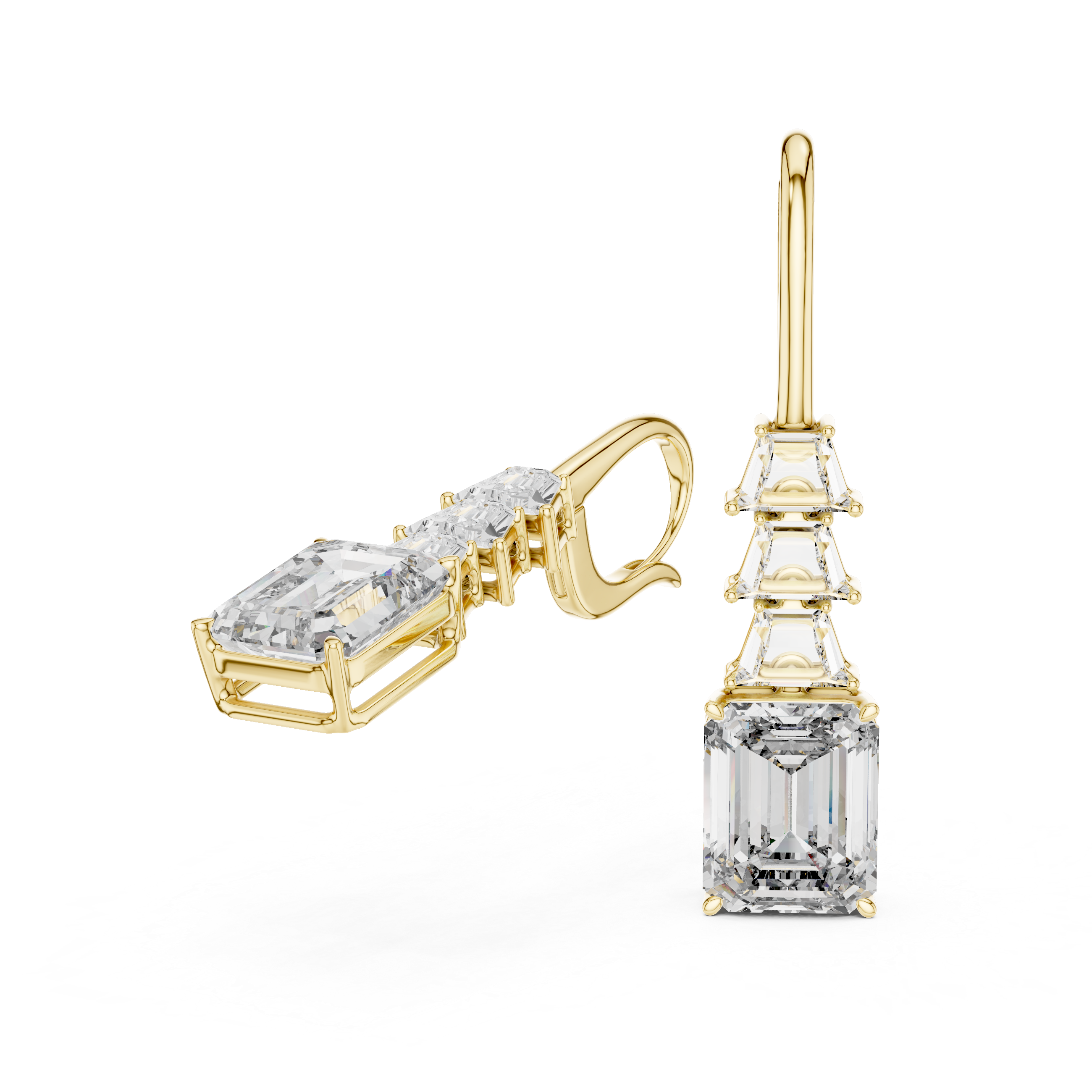 Urban Leverback Lab Grown Diamond Earrings