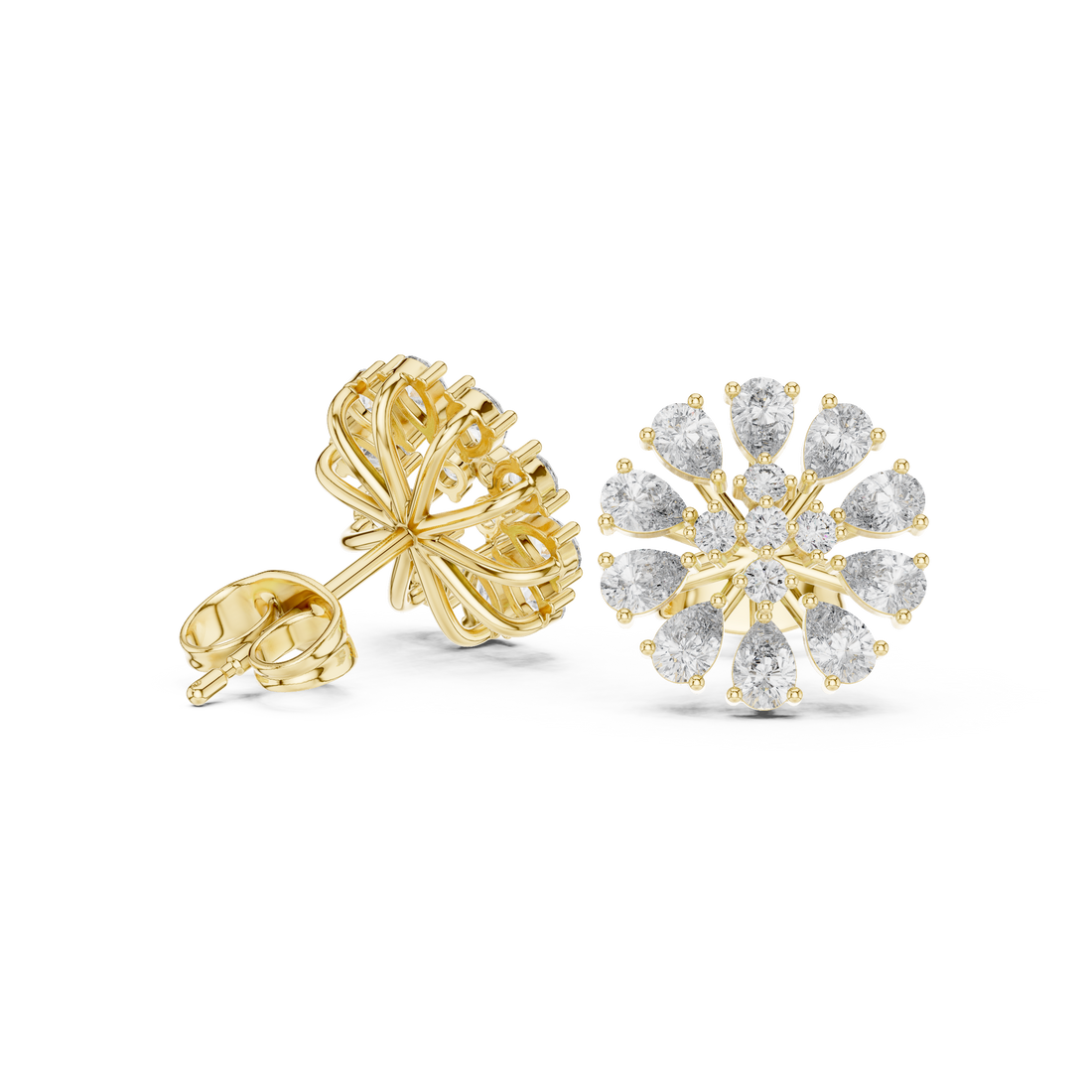Pear & Round Diamond Lumière Lab Grown Diamond Earrings