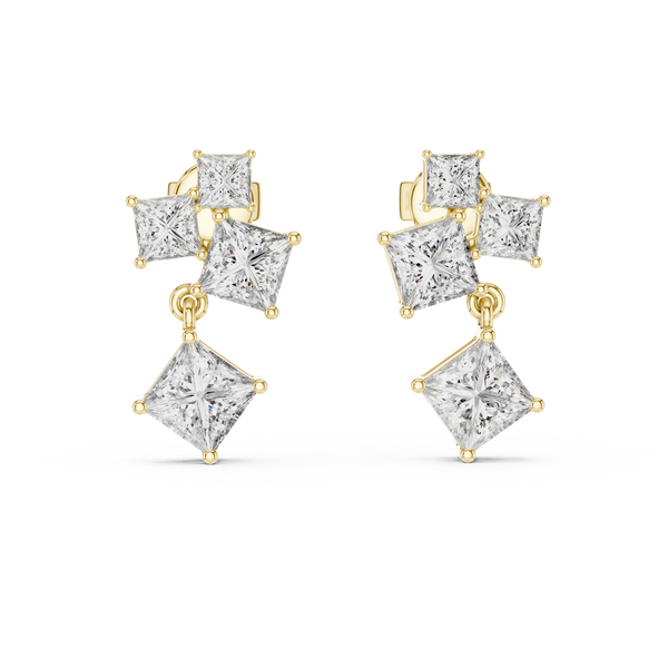 Flush Bezel Set Lab Grown Diamond Earrings