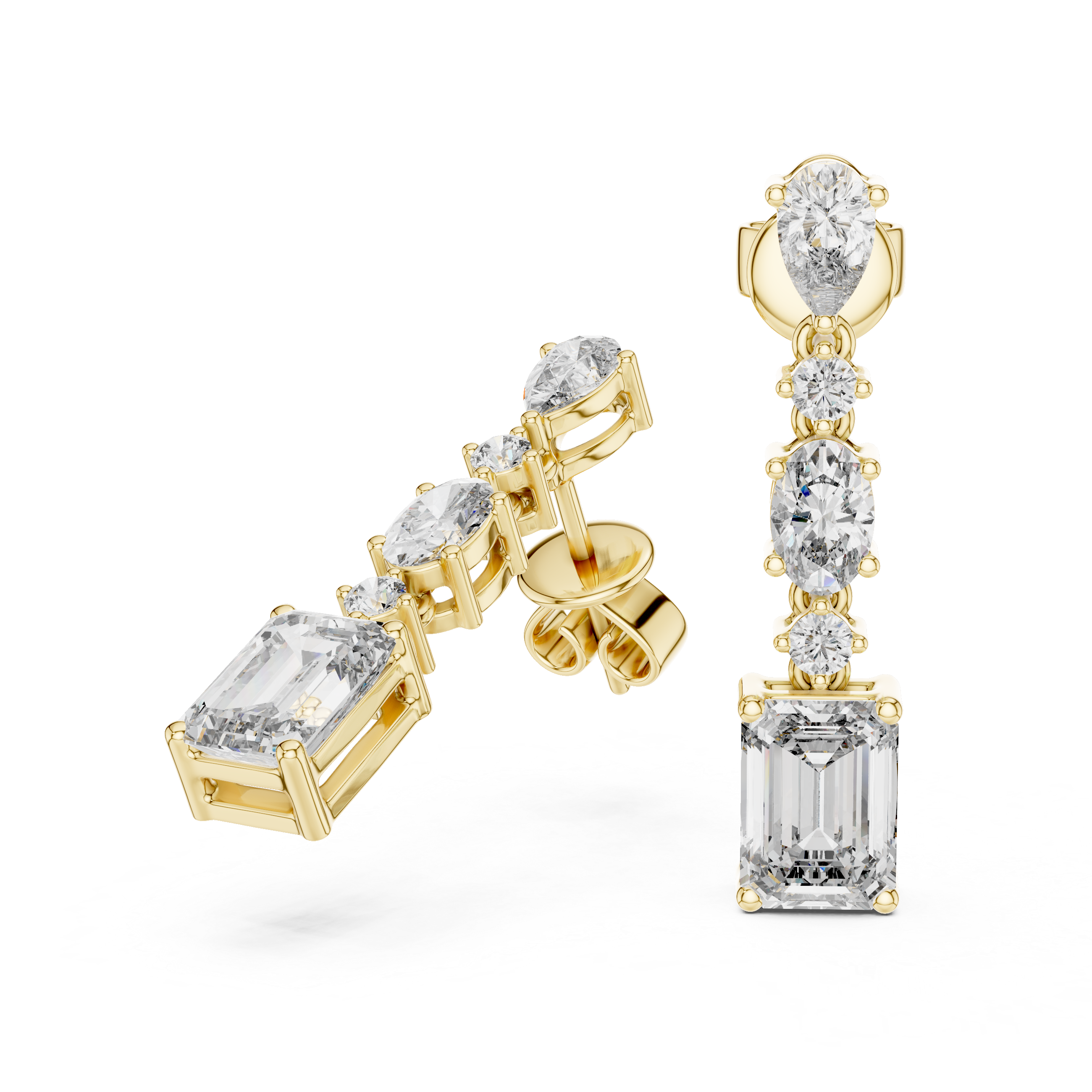 Slender Marquise Cut Lab Grown Diamond Earrings