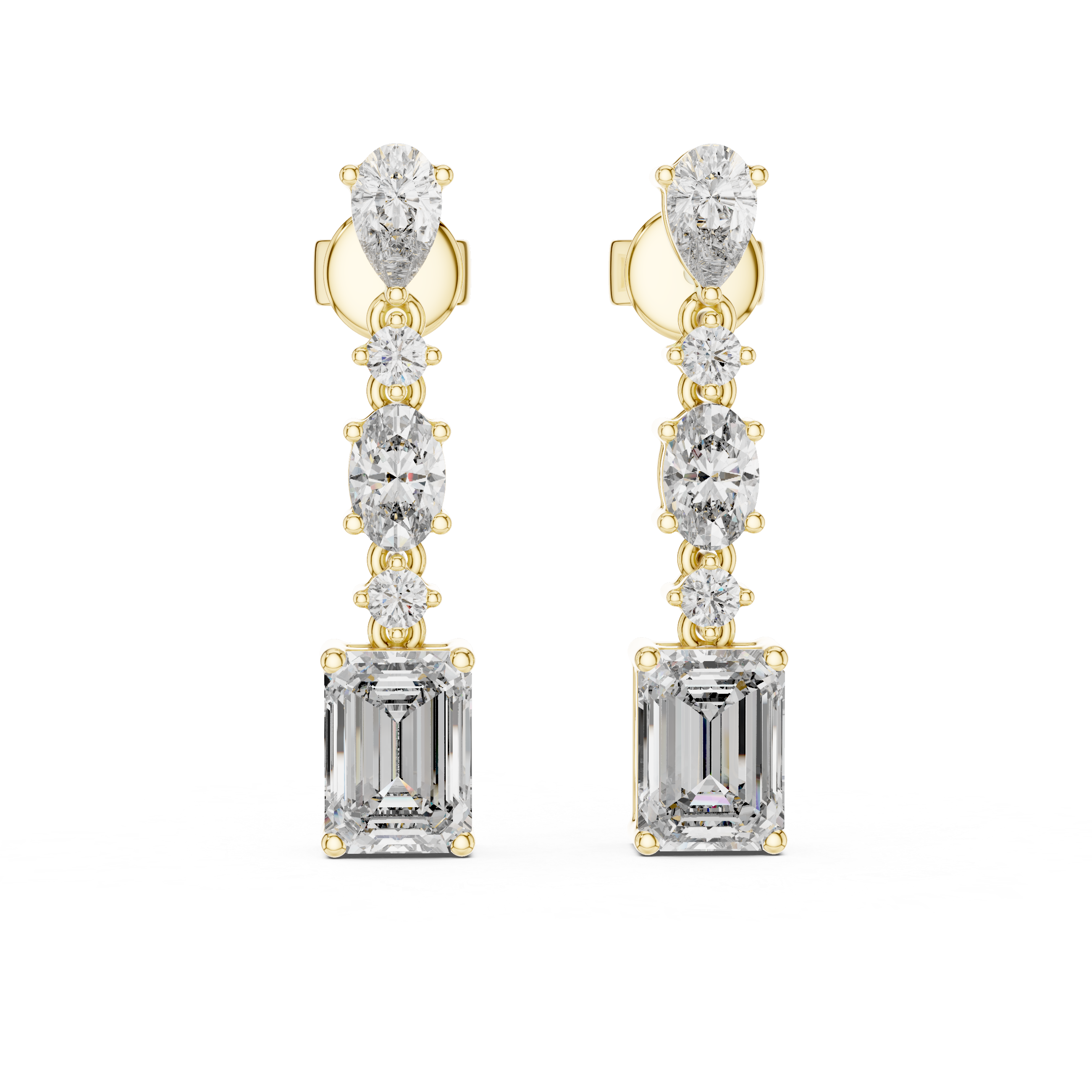 Slender Marquise Cut Lab Grown Diamond Earrings