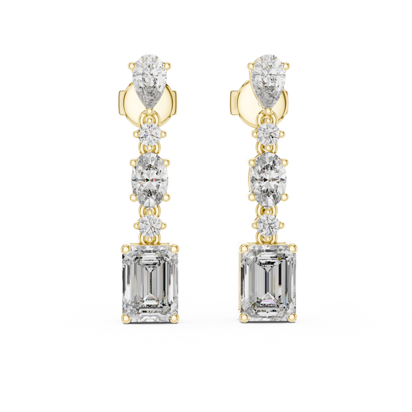 Slender Marquise Cut Lab Grown Diamond Earrings