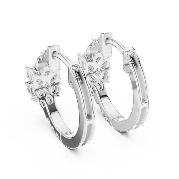 Glimmering Pave Halo Lab Grown Diamond Earrings