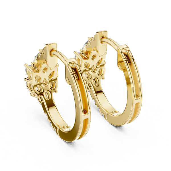 Glimmering Pave Halo Lab Grown Diamond Earrings