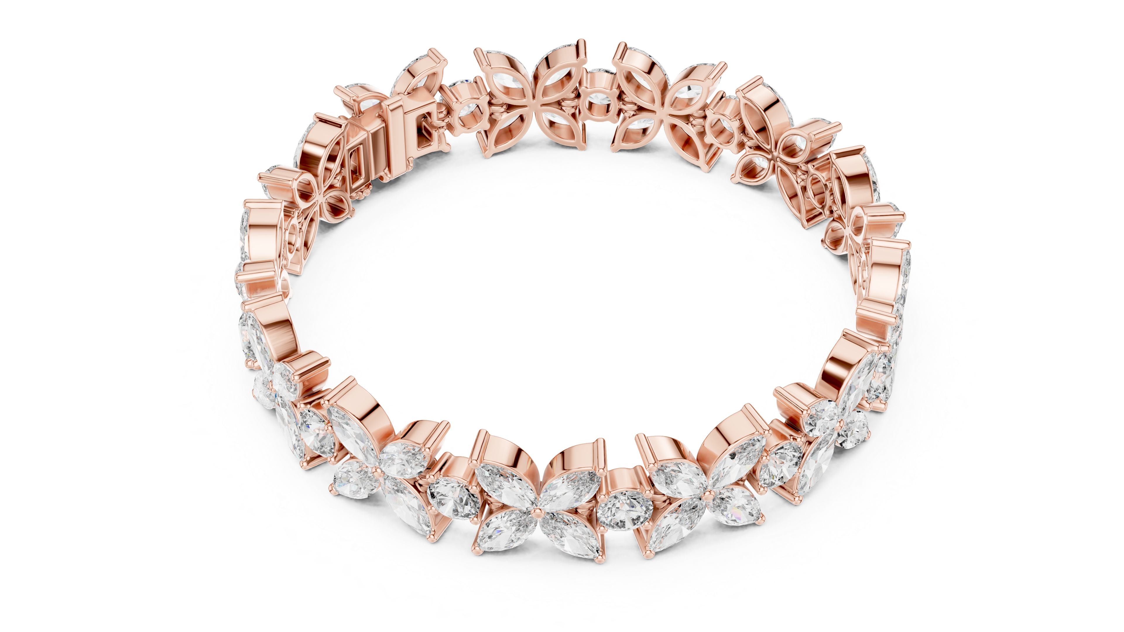 Vintage Inspired Milgrain Lab grown diamond Bracelet